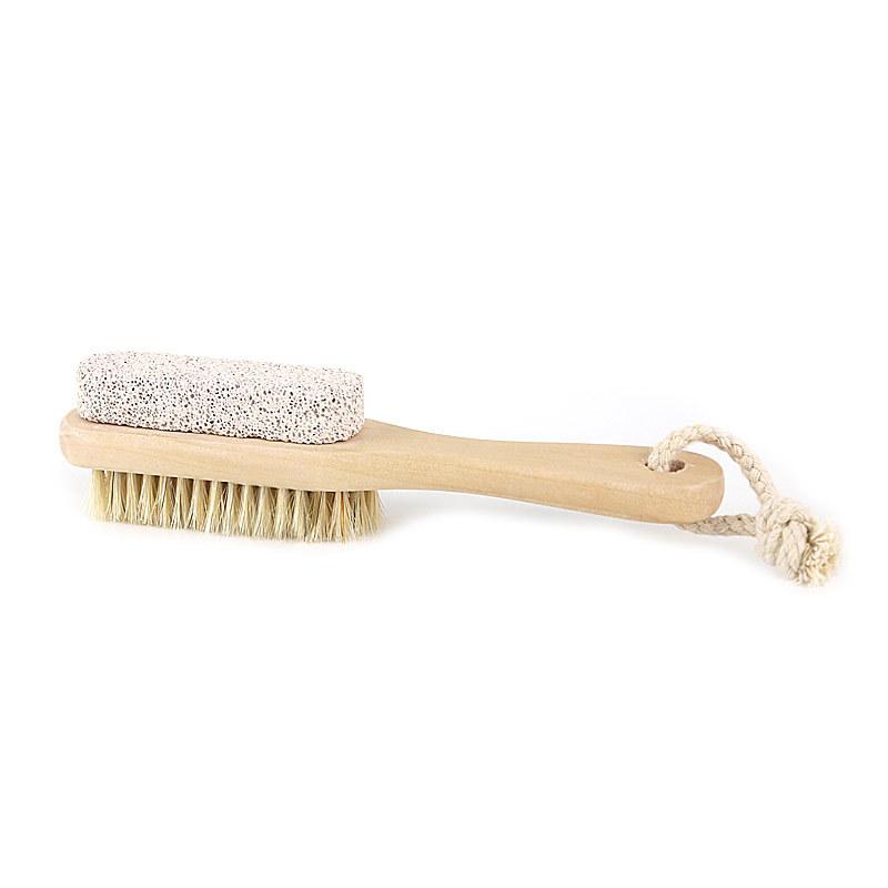 Bristle Pumice Brush Foot Board Lotus Grindstone Bristle Small Brush Foot Wooden Brush