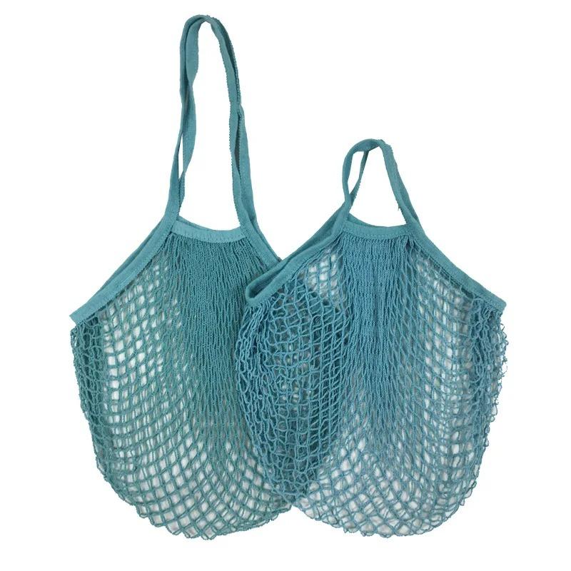 1/2pcs Cotton String Shopping Tote Bags Fruit Vegetable Storage Organizer Reusable Washable Grocery Eco Friendly Mesh Bags