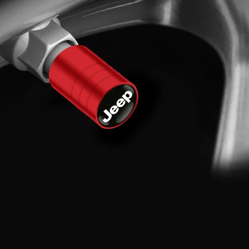 4pezzi Tappi Valvole Pneumatici Ruote Auto in Metallo Copri Stelo Accessori Per Jeep Cherokee Wrangler Compass Patriot Renegade