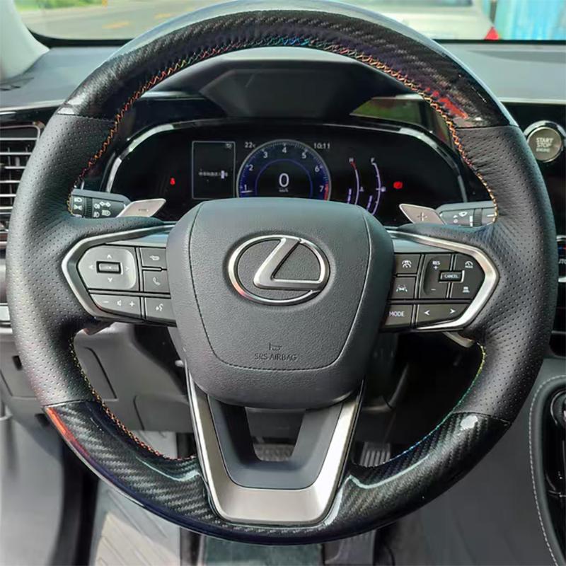 

Ручна вишивка, нековзна, чорна шкіра, чохол на кермо автомобіля для Lexus NX250 NX260 NX350 NX350h NX450h+ -2024 3
