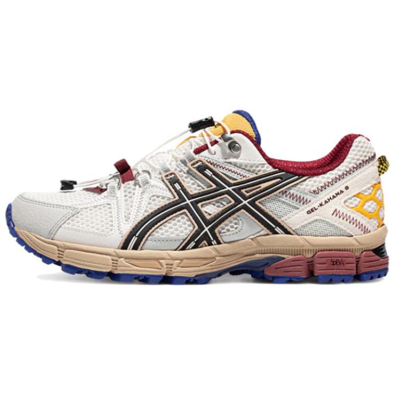 

ASICS Gel Kahana 8 FL Abrasion Resistant Breathable Coverage Low top Casual Trail Running Shoes Men s White Black Red Sneakers 1011B828-100 46.5