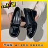 French Thick Heel Mary Jane Shoes 2025 New Thick Heel Ballet Style Light Mouth Single Shoes Women's Bow Round Head French