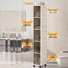 Ultra-Narrow Storage Shelf: Multi-Layer Kitchen, Bathroom Side & Toilet Organizer Cabinet