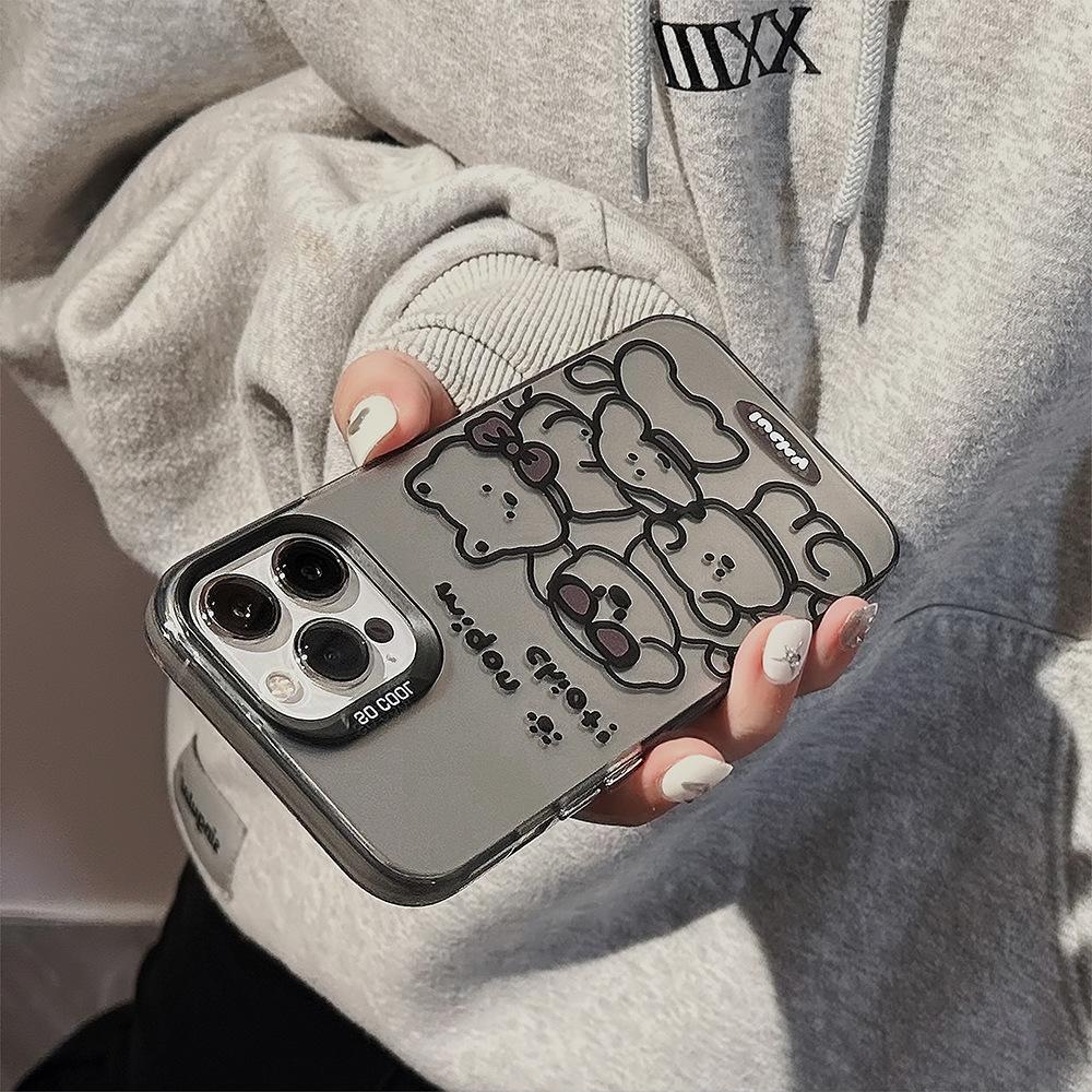 Applicable To Iphone14Pro Dog Photo Max Mobile Phone Case 16 Apple 13 Anti Fall 11 Sweet Cool Cartoon 15 Laser