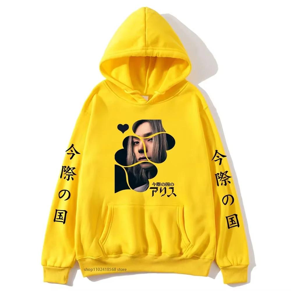 2025 Anime Alice In Borderland Hoodie Chishiya Printed Hoody Women Crewneck Sweatshirts with Hooded Men Long Sleeve Pullover Coo