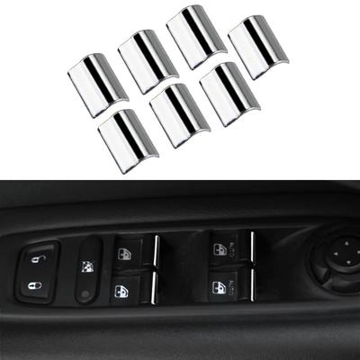 Car Window Lift Button Sequins for Jeep Renegade 2015-2026 Compass 2017-2020 Trim Decoration Sticker 7Pcs Interior Accessories