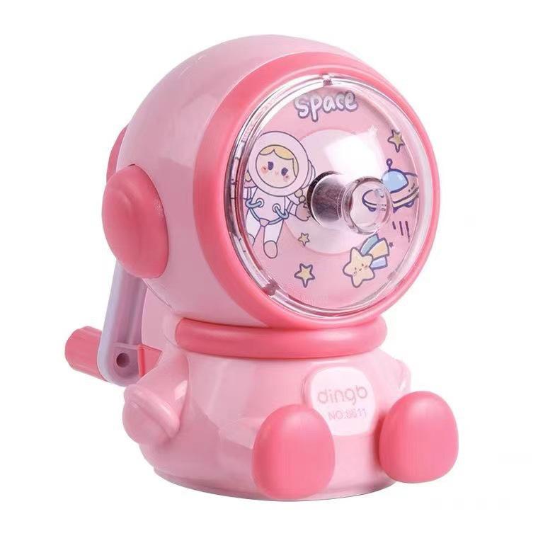 Automatic Creative Cartoon Astronaut Pencil Sharpener for Students and Kids