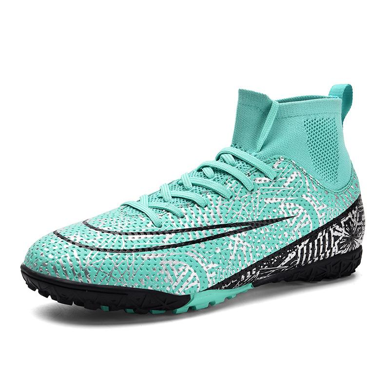 

New Four Seasons Binbin Bird Football Shoes Long Broken Nails High Top Breathable Sports Men and Women 46