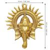 Golden Metal Sun Decorative Ganesha Wall Hanging | Lord Ganesha Statue Wall Art- Decorative Showpiece for Wall Decor