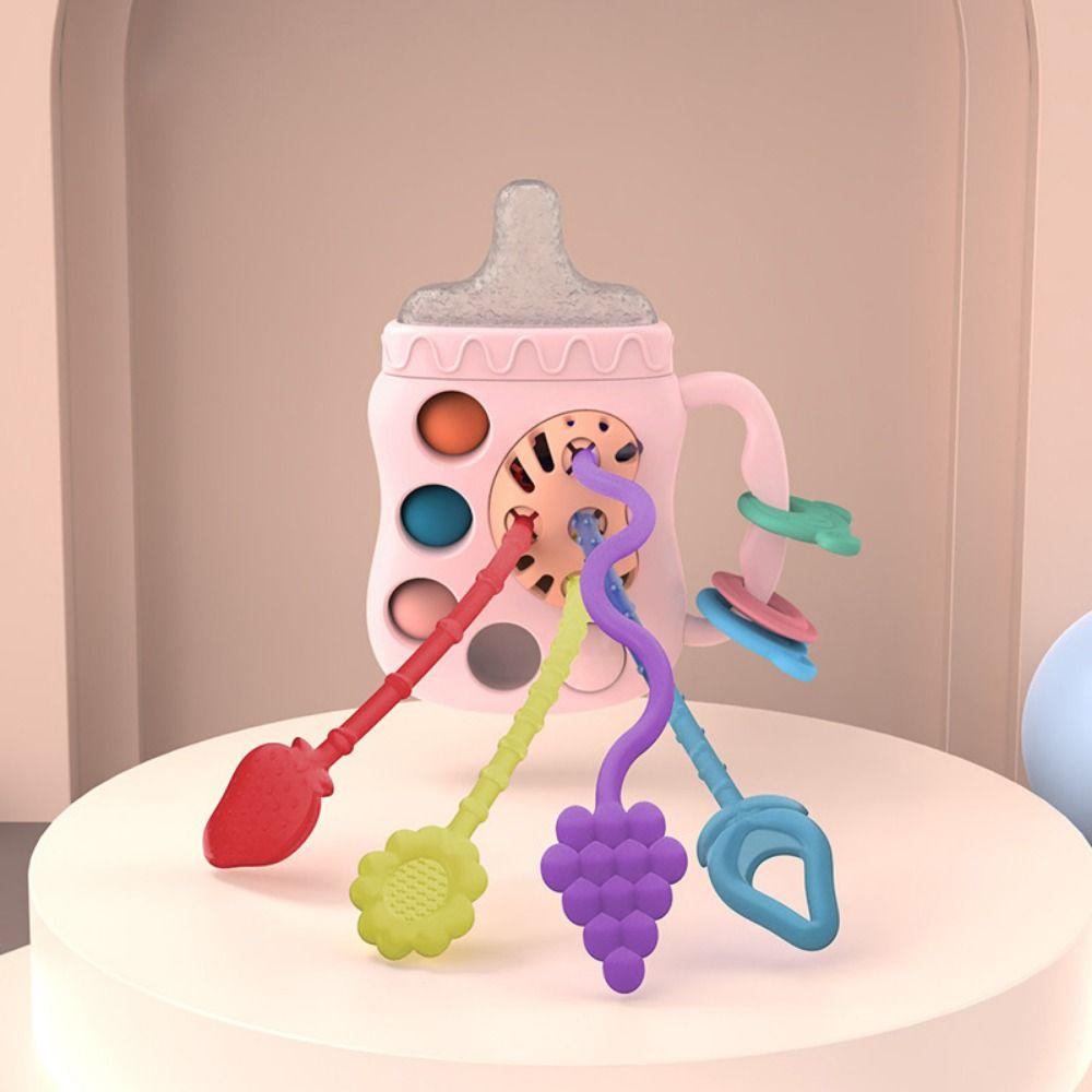 

Feeder Baby Hand Ball Toys Multifunctional Manhattan Grab Ball Learning Toy розовый