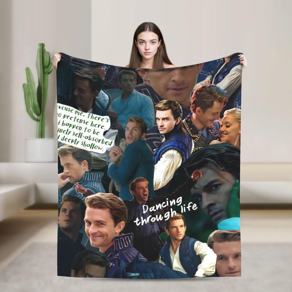 Jonathan Bailey Flannel Blanket  Warm Soft Throw Blanket for Living Room Picnic Print Bedspread Sofa Bed Cover