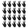 PATIKIL Breathable Spandex Pool Gloves for Left 30 Billiard Accessories for Women and Cue Snooker Black Hand, Pieces, 3-Finger Anti-Slip, Men,