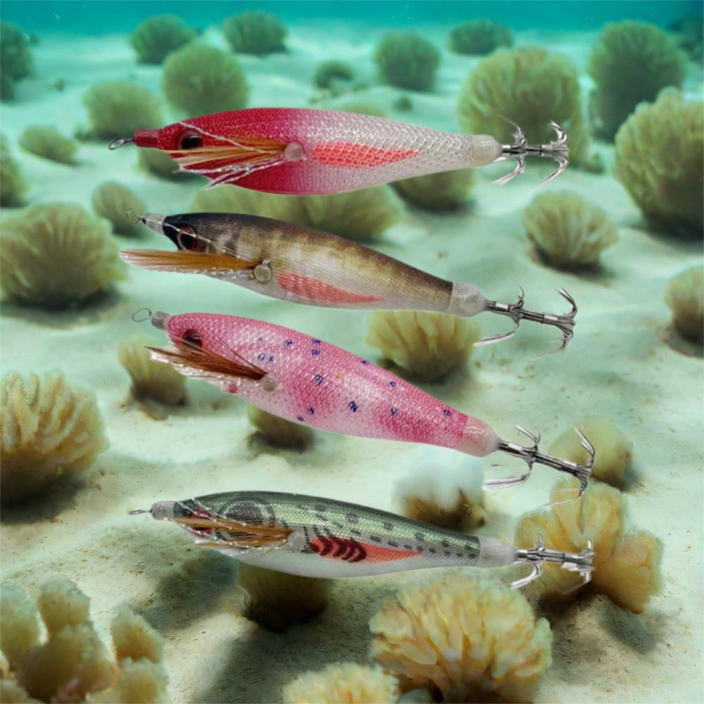 8cm 6g Hard Fishing Lure Sharp Hook Mini Fishing Lure Luminous Shrimp Bait Shrimp Fishing