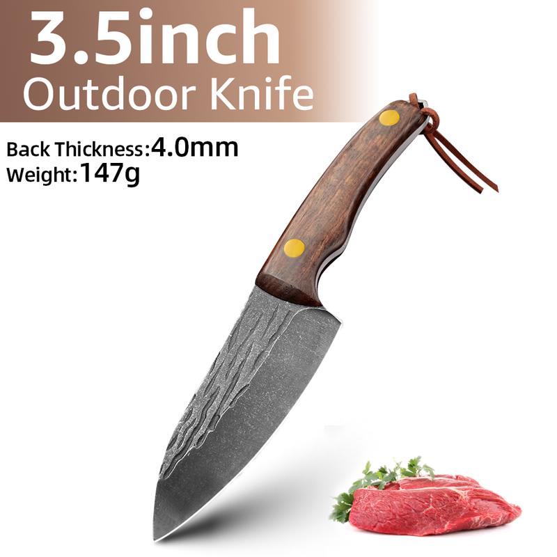

Forged Handmade Knife Multi-use 4inch Handmade High Carbon Steel Mongolia Paring Knife Barbecue Kitchen Chef Knife