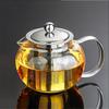 Glass Tea Pot Kettle 650ML/950ML/1300ML Teapot with Stainless Steel Strainer Infuser Filter Tea Cup Set Kitchen Accessories