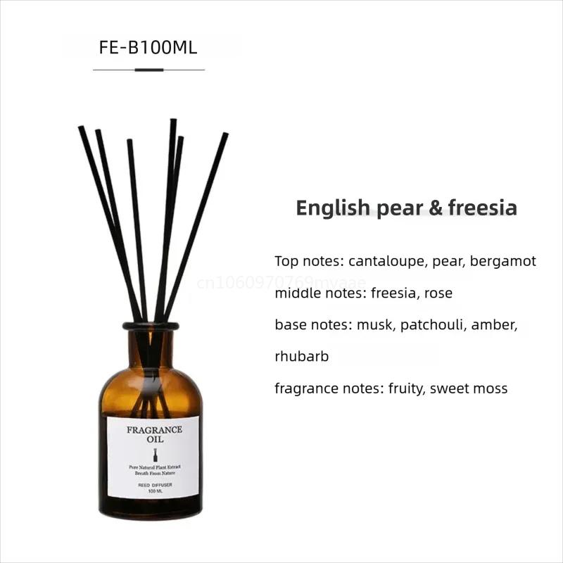 100ml Fireless Aromatherapy Essential Oil Rattan Aroma Bedroom Toilet Deodorant Household Decoration Gift Diffuser Air Freshener