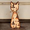 Rustic Wooden Cat Ornaments Ornament, Vintage Halloween/Flower Wood Tabletop Signs, Festive Party Table Centerpieces Distressed Animal Figurines