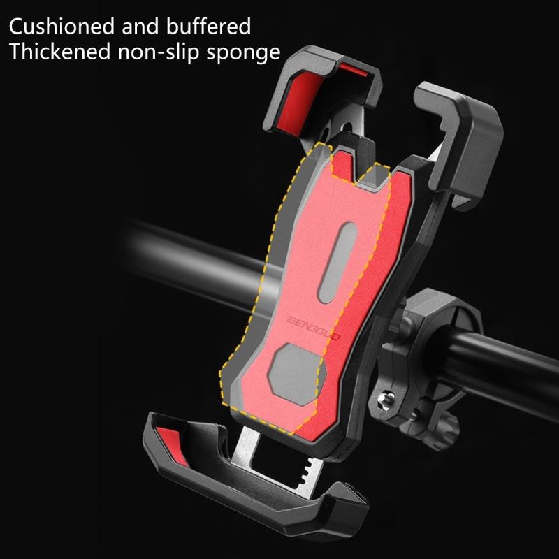 Motorcycle Phone Holder 360 Degree Rotating Handlebar/Rearview Mount Phone Cradles Scooter Bike Shockproof Stand