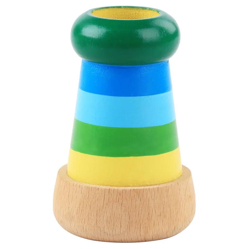 Non-Toxic Wooden Magical Mini Kaleidoscope Toys Bee Eye Effect Polygon Prism Children Learning Early Educational Toy For Kids Puzzle Games