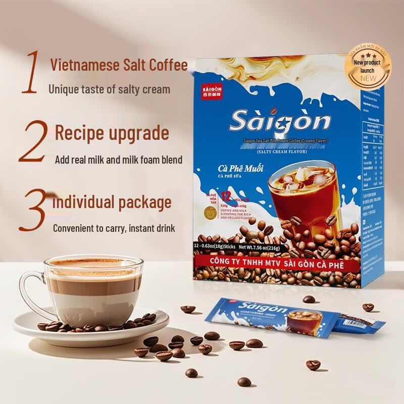 SAGOCOFFEE Vietnamese Sea Salt Milk Instant Coffee