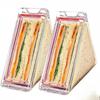 1 Stück tragbarer dreieckiger Sandwich-Behälter Acryl wiederverwendbare Sandwich-Boxen und Lunch-Keilboxen mit Deckeln für Kinder