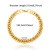 Gold Color Stainless Steel 6.5mm Curb Cuban Link Chain Bracelets Necklace For Women Men Fashion Party Wedding Jewelry Sets Gift