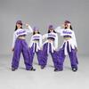 Hip Hop Mädchen K-Pop Crop Top Lila Cargohosen Kinder Street Dance Outfits Kinder Streetwear Gruppe Jazz Kleidung Sets