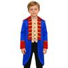 Costume da Bambino Esercito Britannico Coloniale: Cappotto Rosso Frac con Bordi Dorati & Spalline per Rievocazione della Guerra Rivoluzionaria