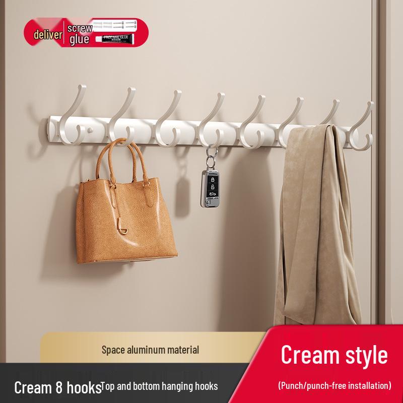 No-Drill Wall-Mounted Strong Entryway Coat & Hat Hook Rack