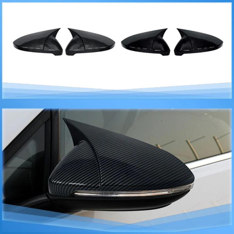 For VW Golf MK6 MK7 7.5 GTI R GTD 2009-2020 Side Mirror Covers 2PCS Carbon Fiber ABS Exterior Styling Tuning Accessories