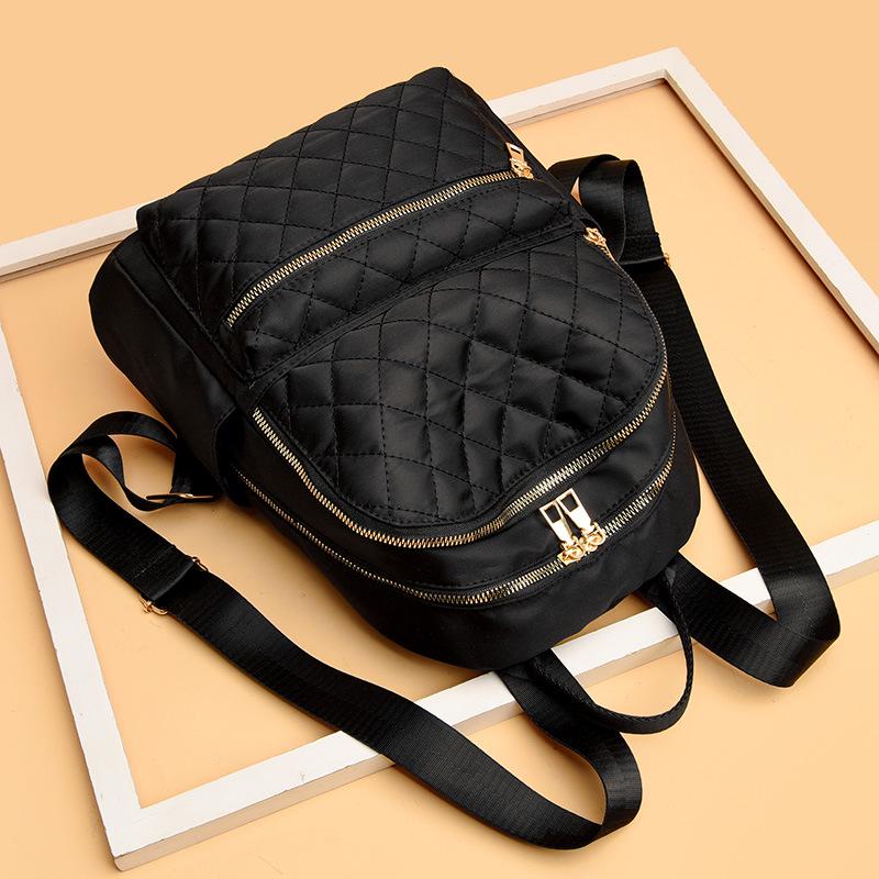 2023 Retro Rautenmuster Oxford-Stoff Rucksack - Damen Vielseitig Lässig