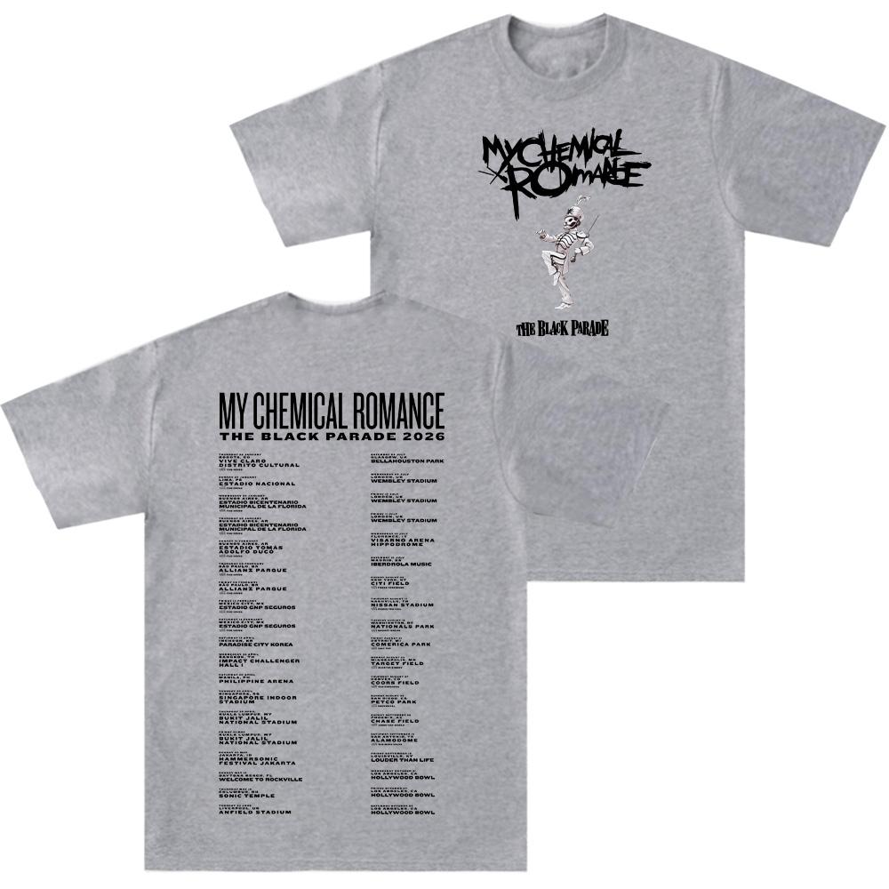 The Black Parade 2026 Tour T Shirts Rock Band My Chemical RoUnisexce Cotton Comfortable Clothes WOMEN Unisex Trendy Graphic Tee Casual