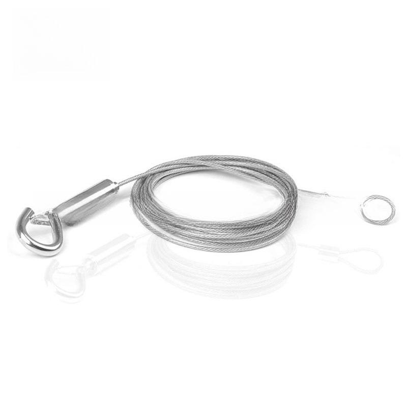 1SET 304 stainless steel suspension single double hook adjustable height insurance lighting anti-drop anti-lock wire