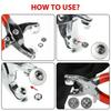 200/400Pcs Rings Buttons Metal Colour Pliers Snap Button Claw Diy Set Hand Stress Plier Rivet Buckle Sew Tool Sewing Supplies