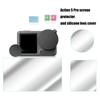 Full Protections Including Tempered Glass Screen Protectors Flexible Camera Lens Caps Durability Housing for Action 5Pro