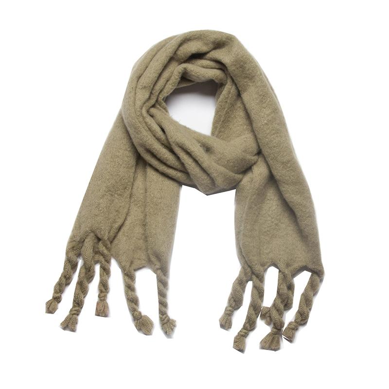 Fashion Solid  Women Scarf Winter Hijabs Tassel Imitation Cashmere Scarve Wrap Shawl Pashmina Foulard Femme Bufanda Echarpe
