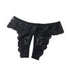Women Briefs Lace Open Crotch Plus Size Pure Color Sweet G-string for Wedding Night