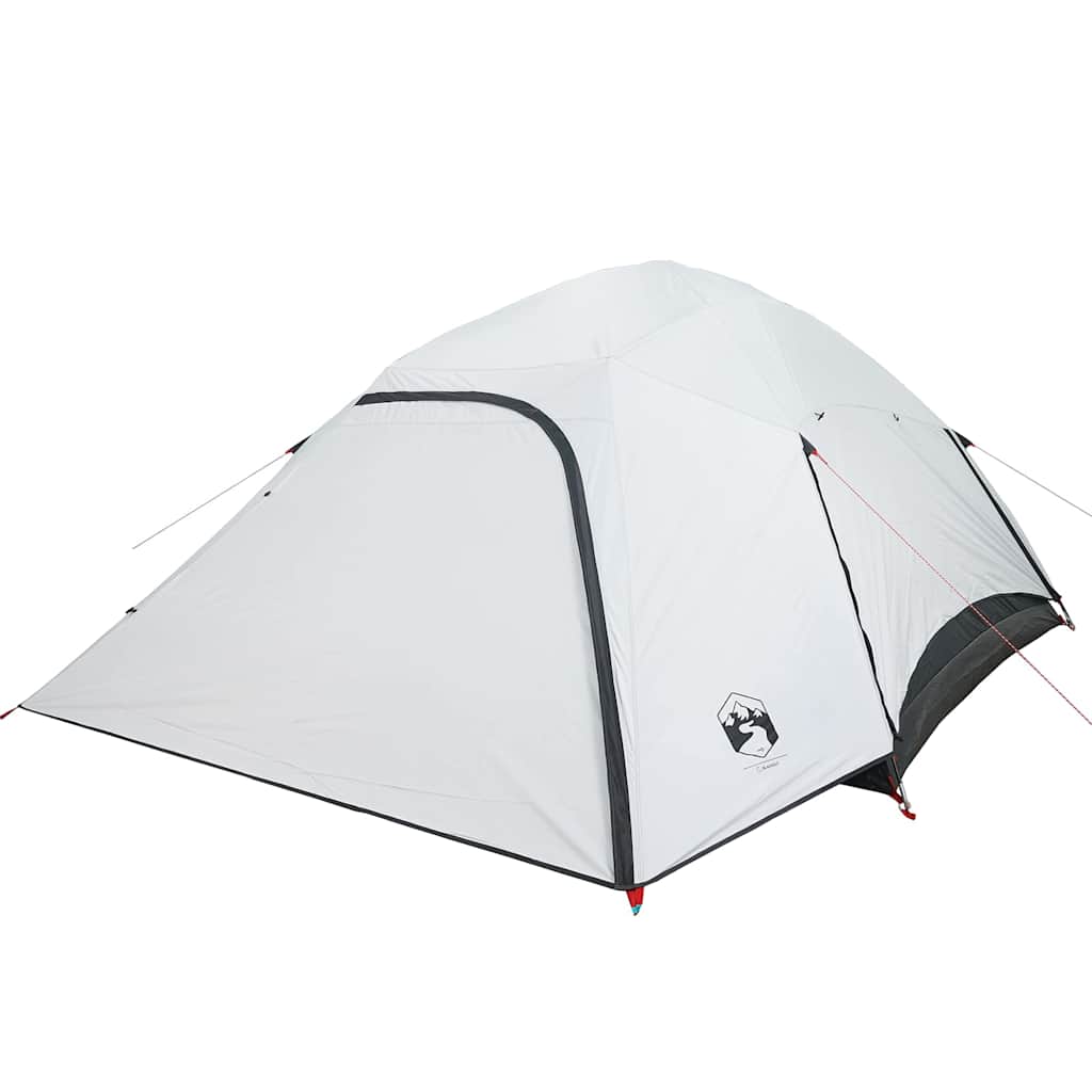 Dome Camping Tent for 4 Persons White & Dark Waterproof