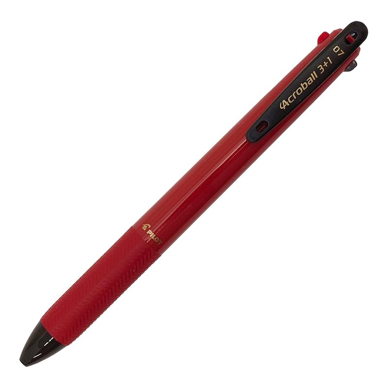 

Pilot multifunction pen Acroball 3+1 3-color ballpoint pen (black, red, blue) 0.7mm+Sharp [Burgundy]