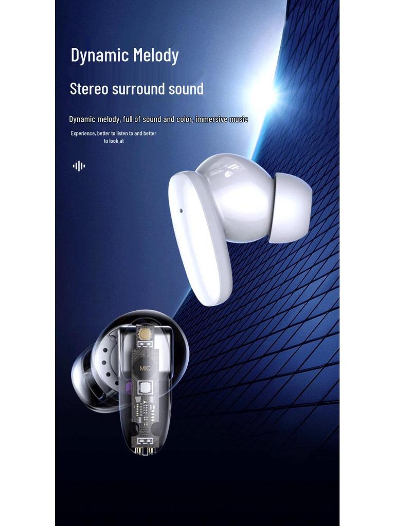 High-Quality In-Ear Noise-Cancelling Bluetooth Earphones with Long Battery Life for Android, Xiaomi, and Apple.