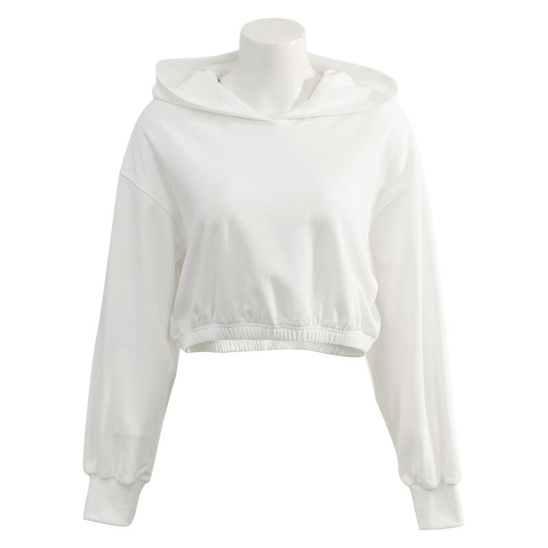 2024 Autumn/Winter Women's American Streetwear Pure Cotton Cropped Sweatshirt