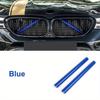 2 tiras de ajuste de parrilla delantera para BMW F10 F11 F01 F02 F03 F04 F07 F06 F12 F13 F39 F48, marco de cubierta de tiras de parrilla delantera, pegatinas decorativas para coche
