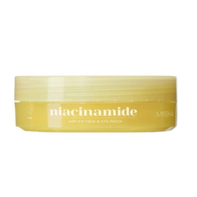 MISSHA Airy Fit Niacinamide Brightening Face & Eye Patch Dark Spot Care Hydrating Hydrogel Patch 60 Patches