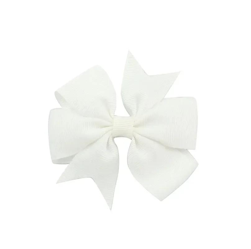 2/4/10 piezas 3'' Lazos de Cinta Sólida Pinzas para el Cabello para Bebés Niñas Lazos Hechos a Mano Pasadores Pasadores Accesorios para el Cabello para Niños