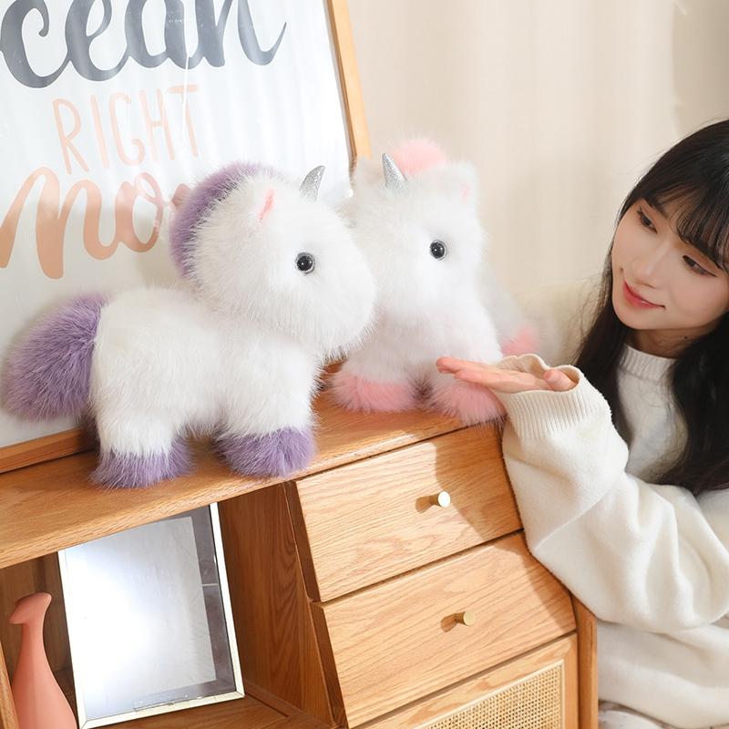 cute dreamworld unicorn plush Toy Cartoon Animal unicorn Pink Purple Plush Doll Home Decor Gift Kids