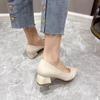 High heels thick heel pointed 2025 spring new wedding shoes Mary Jane shoes 2219-13 commuter style