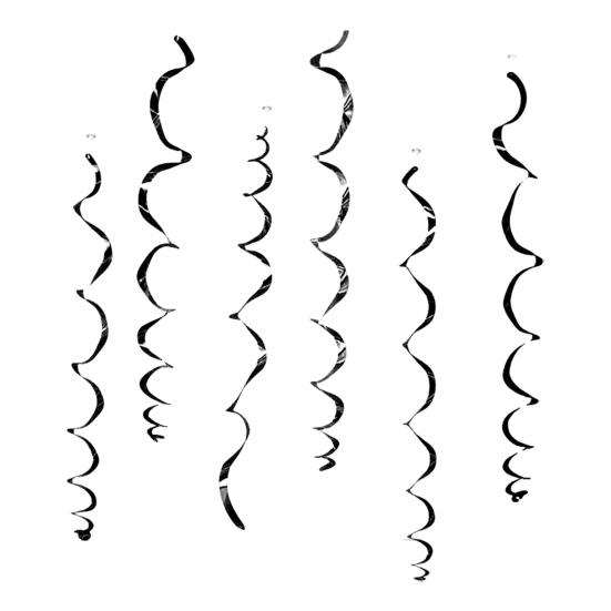 

6 шт. Разноцветные потолочные спиральные фольгированные украшения, пластиковые подвесные спиральные стримеры для украшения свадебной вечеринки, вечеринки по случаю дня рождения, выпускного, Нового года