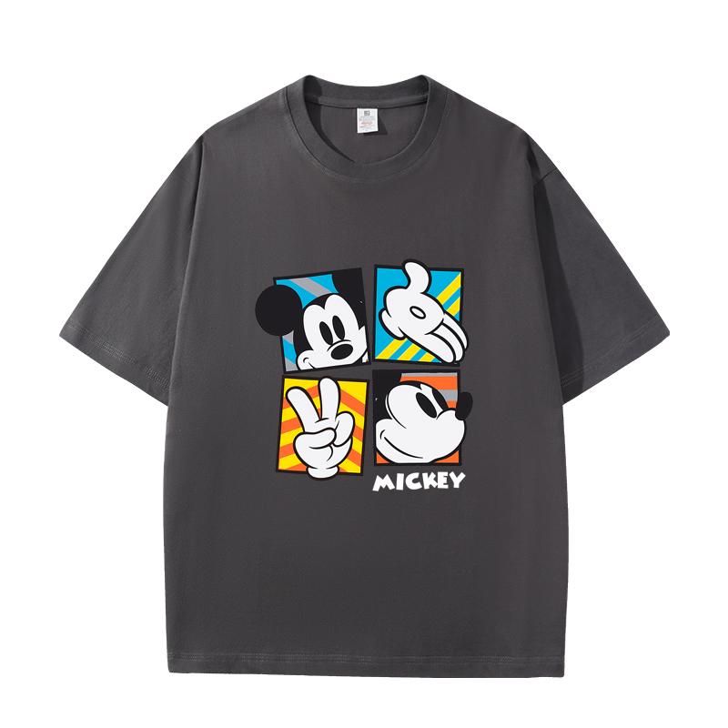 D06-40 MINISO 2026 Summer High-quality Printed Pure Cotton Shoulder Style Men's and Women's Round Neck Short Sleeved Couple T-shirt