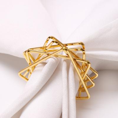 Holiday Star Napkin Rings Christmas Polygonal Five Pointed Star Napkin Holders for Table Setting