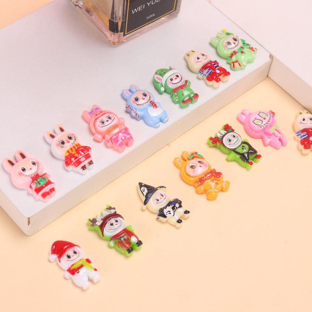 40dílná vánoční překvapivá slepá krabička: Poke-Poke Pryskyřičné Hračky Příslušenství